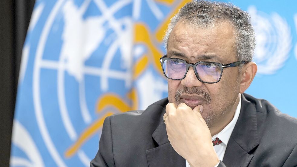 WHO-Chef Tedros sorgt sich um die Lage im Norden Gazas. (Archivbild) Foto: Martial Trezzini/Keystone/dpa