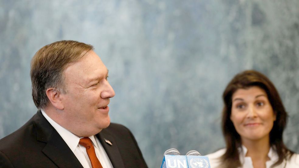 Pompeo und Haley werden nicht Teil von Trumps Regierungsmannschaft. (Archivbild) Foto: Li Muzi/XinHua/dpa