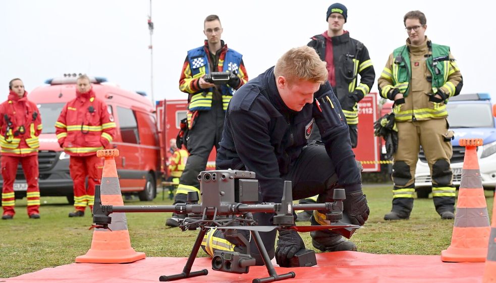 Am Wochenende wurde auch mithilfe einer Drohne nach dem Vermissten gesucht. Bislang erfolglos. Foto: Vorwerk