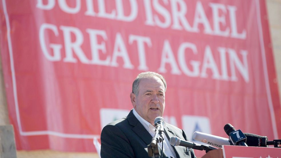 Trump will den früheren Gouverneur von Arkansas und ehemaligen Pastor Mike Huckabee zum US-Botschafter in Israel machen. Foto: Oded Balilty/AP/dpa