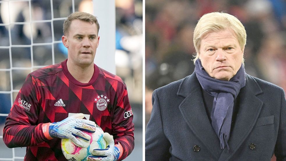 Oliver Kahn (r) hat einen Rat für Manuel Neuer. Foto: Soeren Stache, Sven Hoppe/dpa