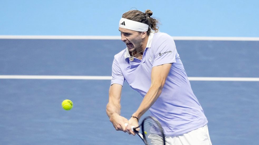 Alexander Zverev hatte in seinen ersten drei Auftritten bei den diesjährigen ATP Finals keinen Satz abgegeben. Foto: Antonio Calanni/AP/dpa