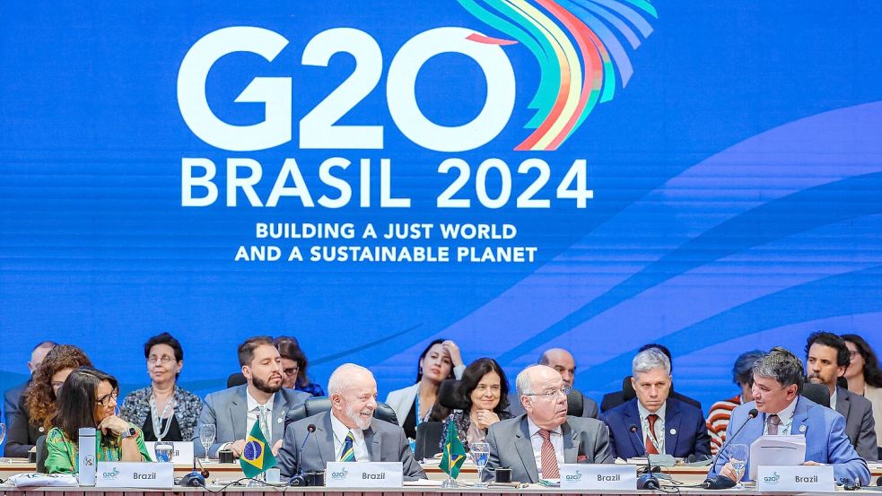 Die G20 wurde zur internationalen Abstimmung in Finanz- und Wirtschaftsfragen gegründet, beschäftigt sich inzwischen aber auch mit vielen anderen globalen Themen von der Terrorbekämpfung über den Klimaschutz bis hin zu Kriegen. (Archivbild) Foto: Ricardo Stuckert/Palacio Planalto/dpa