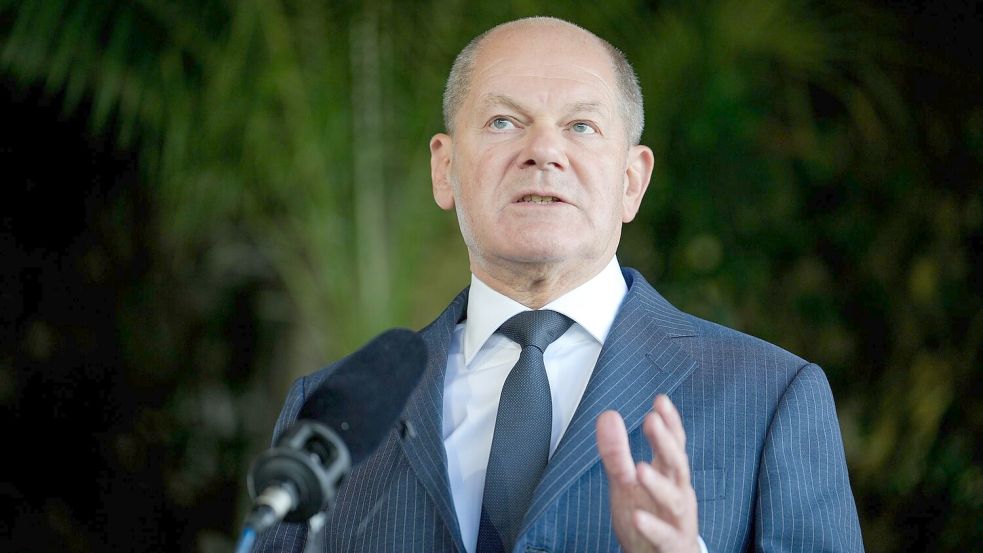 Scholz zeigt sich in Sachen K-Frage unbeirrt. Foto: Kay Nietfeld/dpa