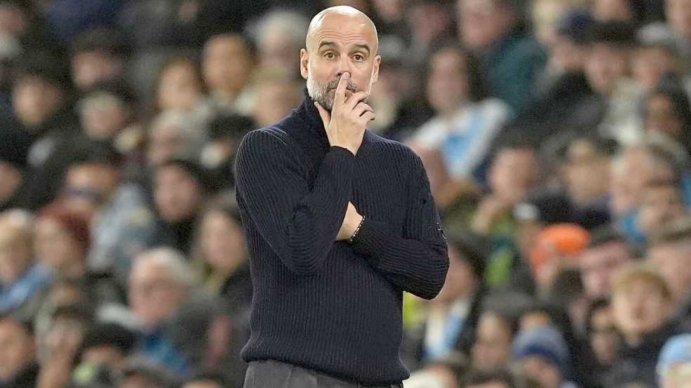 Ungewohnte Situation für Pep Guardiola: Sein Manchester City wird beim 0:4 gegen Tottenham Hotspur ausgekontert. Foto: Martin Rickett/PA Wire/dpa