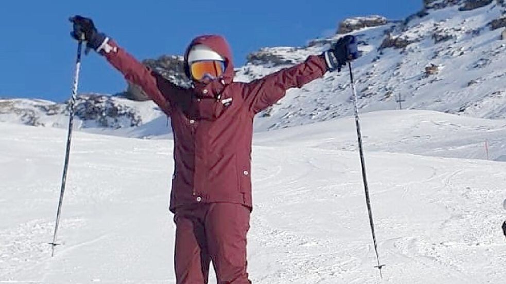 Teresa Frizberg fühlt sich nicht nur auf dem Fußballplatz pudelwohl, sondern auch auf der Skipiste. Foto: Privat