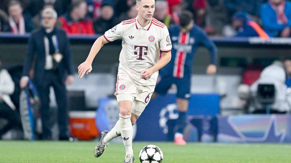 Joshua Kimmich in Aktion gegen Paris Saint-Germain. Foto: Sven Hoppe/dpa