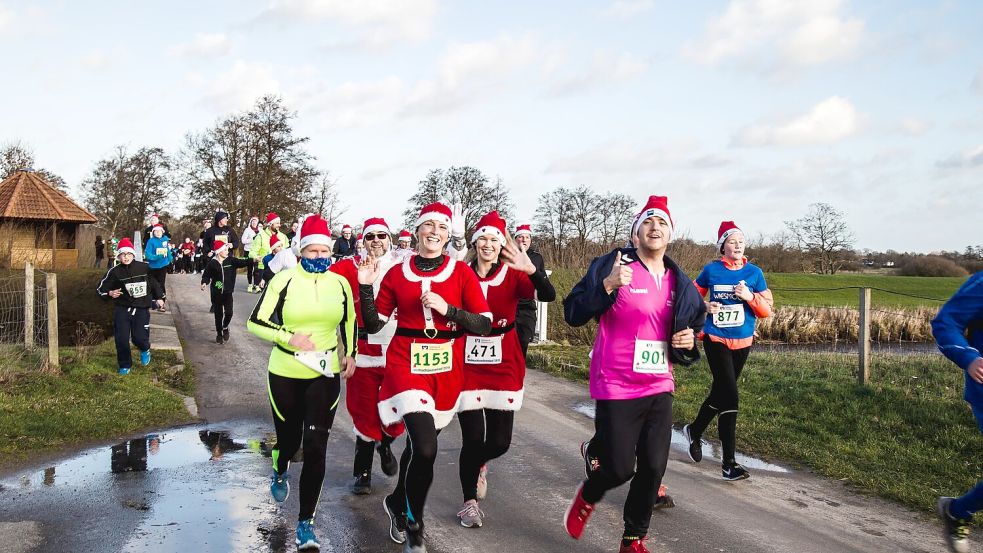 Der Weihnachtsmützenlauf findet am dritten Advent statt. Foto: Weerda