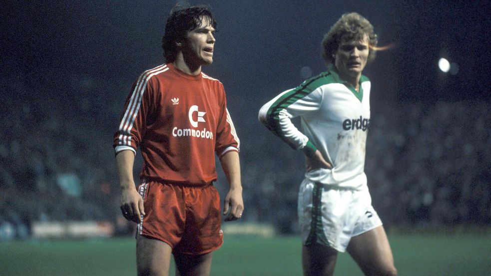 Borussia Mönchengladbach gegen FC Bayern: Der Klassiker der 80er Jahre war vor 40 Jahren das erste Bundesligaspiel, das im Fernsehen übertragen wurde – und gleichzeitig das erste Wiedersehen für Lothar Matthäus und Gladbach nach seinem Wechsel nach München. Foto: IMAGO/Kicker/Eissner