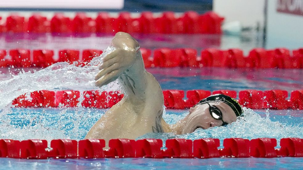 Florian Wellbrock schwimmt über 800 Meter zu WM-Silber. Foto: Gian Mattia D’alberto/LaPresse via ZUMA Press/dpa