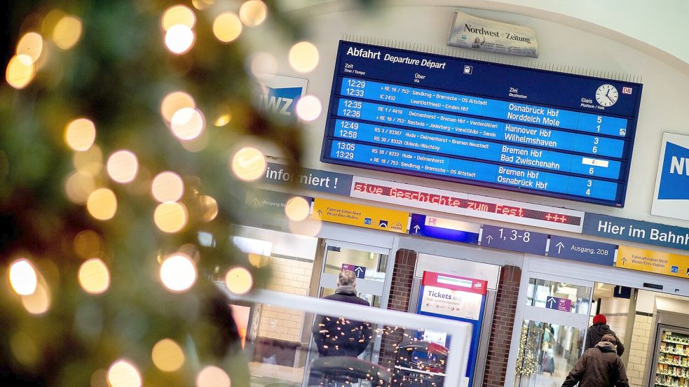 Rund 4,9 Millionen Fahrgäste waren über Weihnachten im Fernverkehr der Deutschen Bahn unterwegs. (Archivbild) Foto: Hauke-Christian Dittrich/dpa