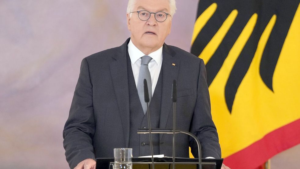 Bundespräsident Steinmeier hat die Auflösung des Bundestags bekannt gegeben. Foto: Sören Stache/dpa