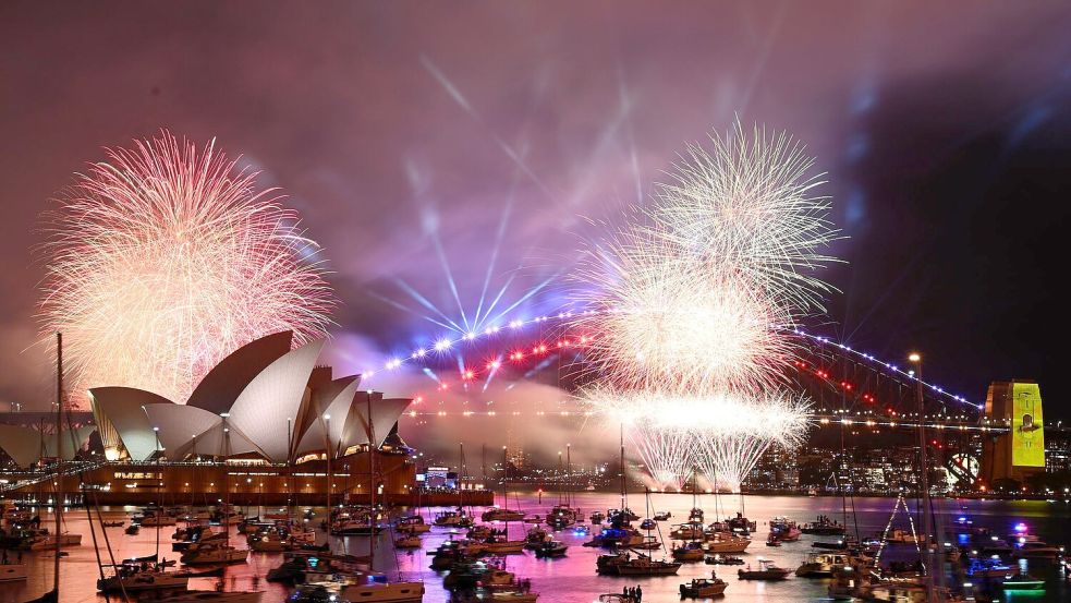 Das Feuerwerk über dem Hafen von Sydney ist weltbekannt (Archivbild). Foto: Dan Himbrechts/AAP Image/AP/dpa