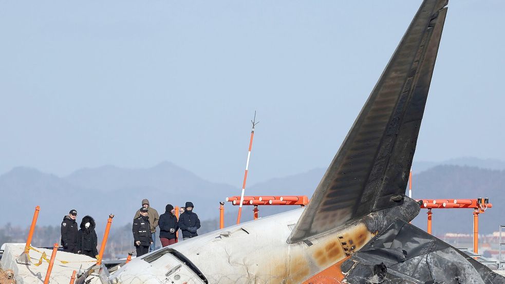 Die Maschine mit 181 Menschen an Bord war am Sonntag bei der Landung verunglückt. Foto: Uncredited/YONHAP/AP/dpa