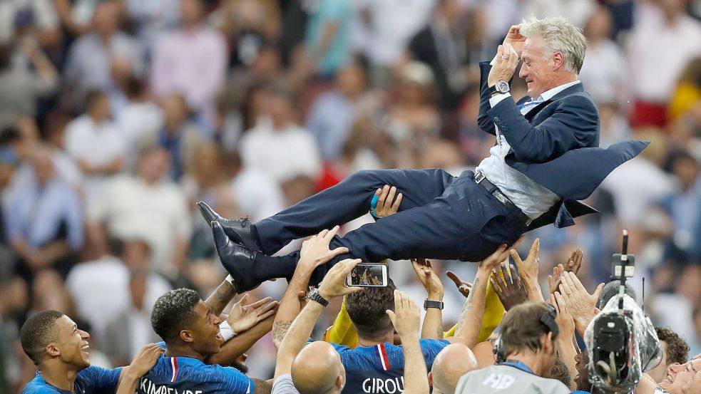 Unter Deschamps wurden Les Bleus 2018 Weltmeister. Foto: Francisco Seco/AP/dpa