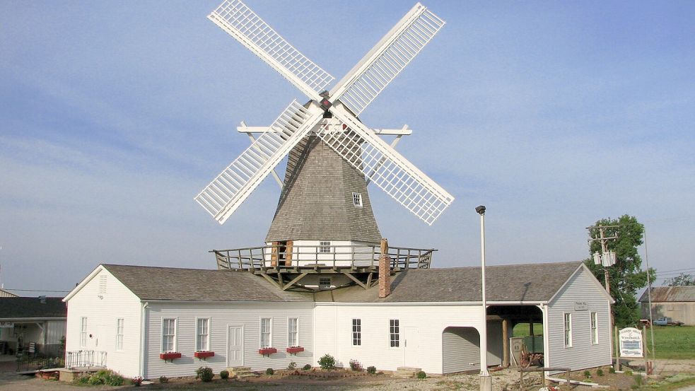 Die Prairie Mill in Golden im US-Bundesstaat Illinois wurde von einem Verein restauriert und wird heute zu Museumszwecken betrieben. Foto: Archiv Golden Historical Society/Terry Asher