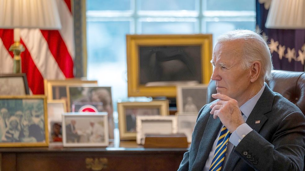 Präsident Biden übergibt das Amt an den Republikaner Trump, den er vor vier Jahren im Weißen Haus abgelöst hatte. (Archivbild) Foto: Ben Curtis/AP/dpa