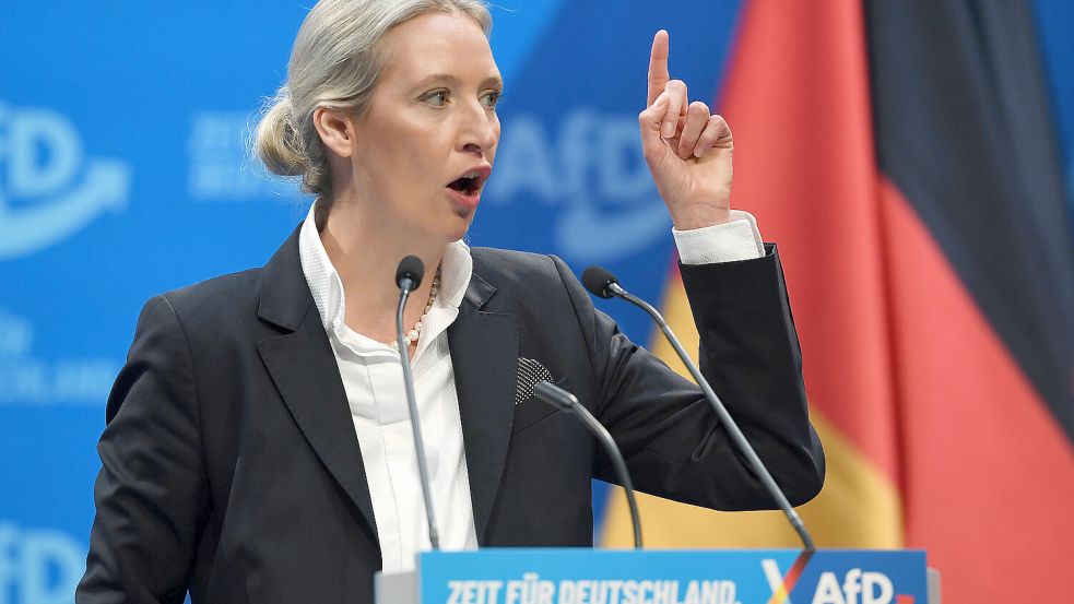 Schimpfte auf dem Parteitag in Riesa über „Windmühlen der Schande“: AfD-Kanzlerkandidatin Alice Weidel Foto: IMAGO/Revierfoto