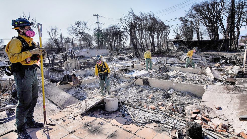 Viele Brandgebiete sind für die Anwohner noch gesperrt. Foto: Richard Vogel/AP/dpa