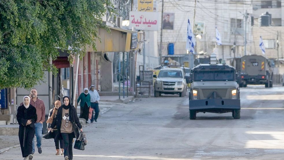 Israels Militär geht im Westjordanland verstärkt gegen militante Palästinenser vor. Foto: Majdi Mohammed/AP/dpa