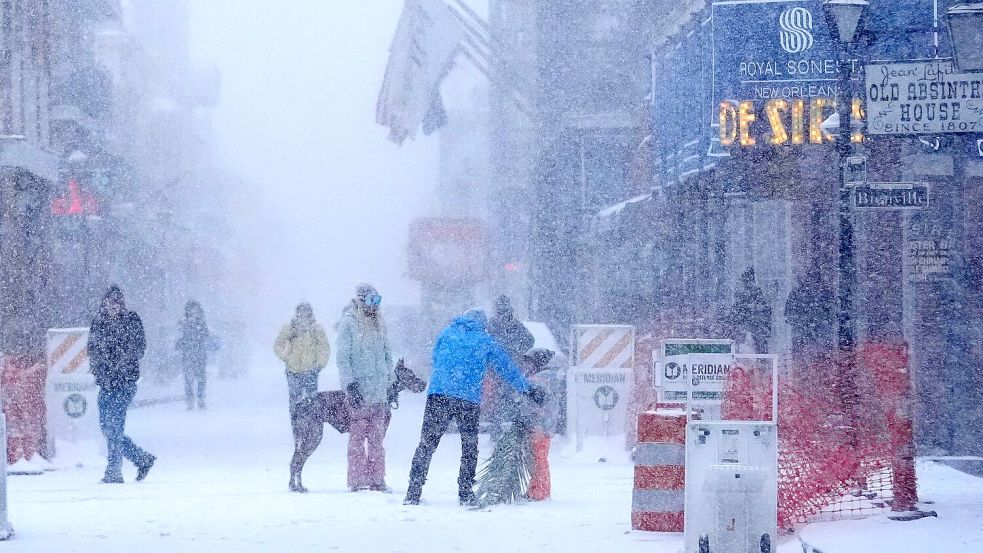 Die US-Südstaaten erleben seltenes Winterwetter. Foto: Gerald Herbert/AP/dpa