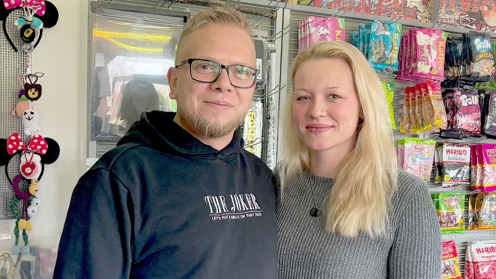 Daniel und Tatjana Arens werden am 1. Februar ihren Kiosk in Ostrhauderfehn eröffnen.