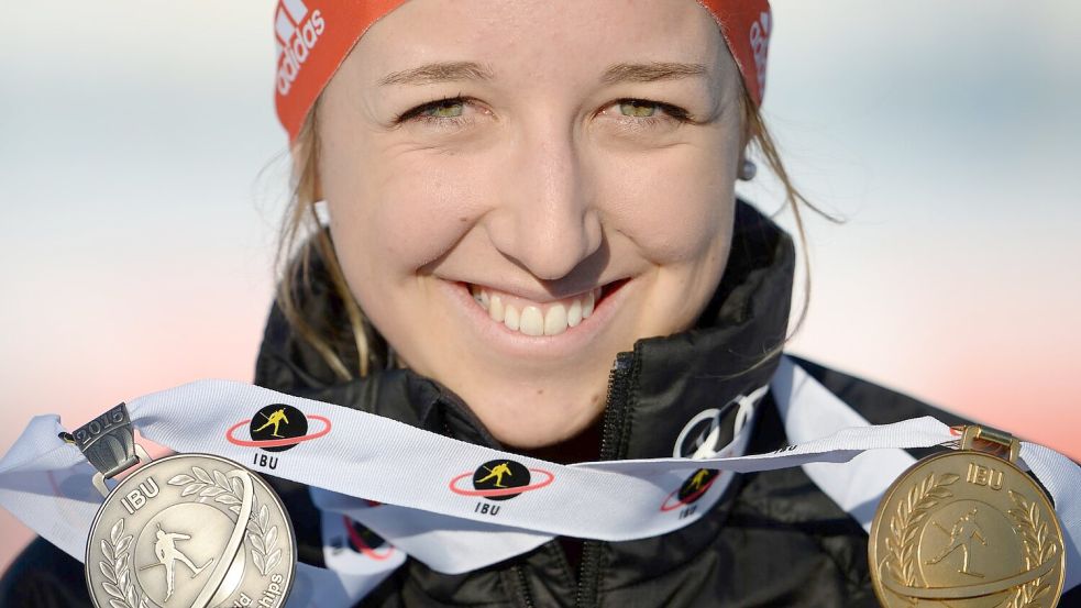 Rückblick: Schon 2015 gewann Franziska Preuß zwei WM-Medaillen. Foto: picture alliance / dpa