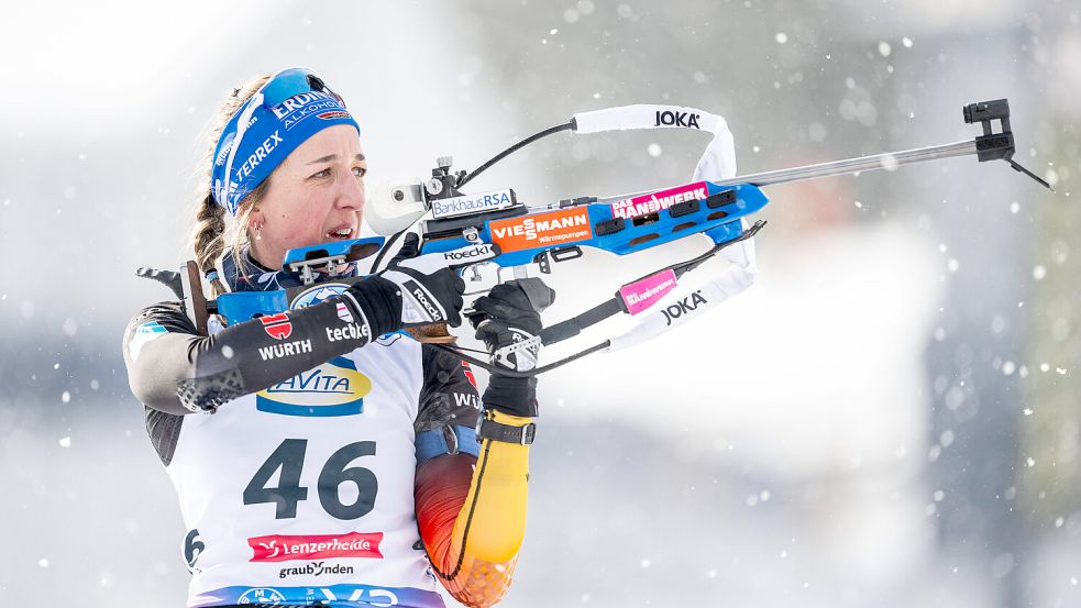 Die Deutsche Franziska Preuß holt WM-Silber im Sprint. Foto: imago/PETTER ARVIDSON