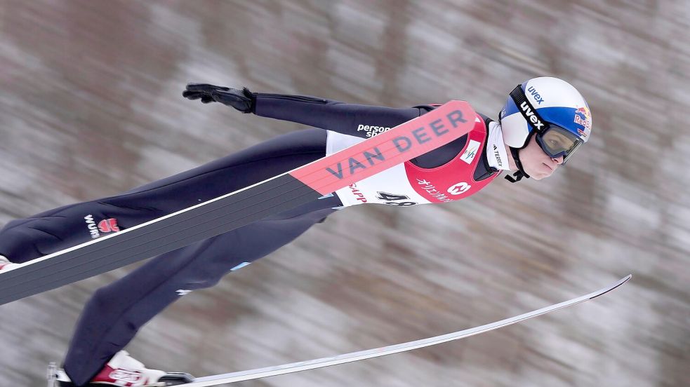 Bester Deutscher auf Rang neun: Andreas Wellinger. Foto: Uncredited/Kyodo News/AP/dpa