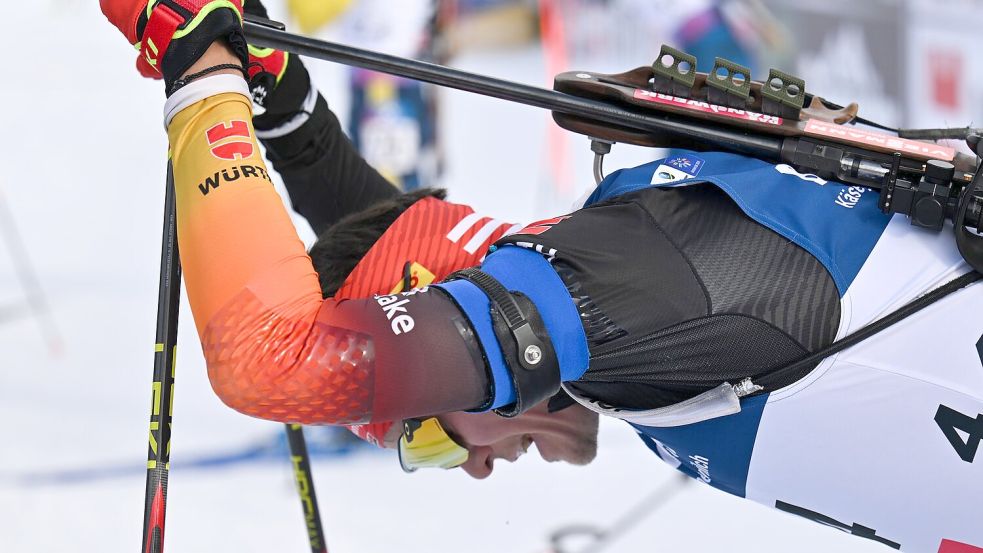 Philipp Horn war noch der Beste in der Verfolgung. Foto: Martin Schutt/dpa