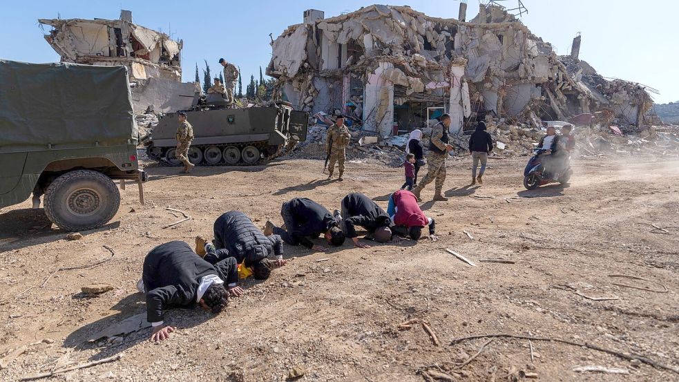 Viele Bewohner im Südlibanon finden bei der Rückkehr in ihre Dörfer Verwüstung vor. Foto: Hassan Ammar/AP/dpa