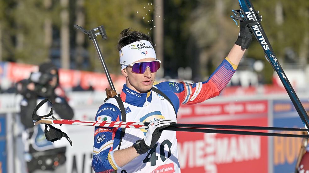 Eric Perrot gewinnt den Titel. Foto: Martin Schutt/dpa