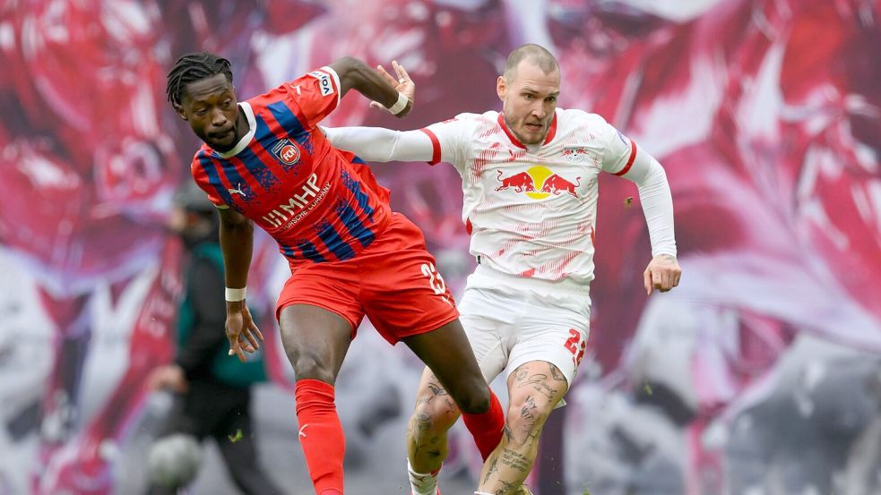 Heidenheim schockte Leipzig mit zwei frühen Toren. Foto: Hendrik Schmidt/dpa