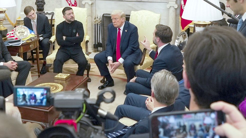 Selenskyjs direkte Haltung sorgte im Oval Office für großen Unmut. Foto: Mystyslav Chernov/AP/dpa