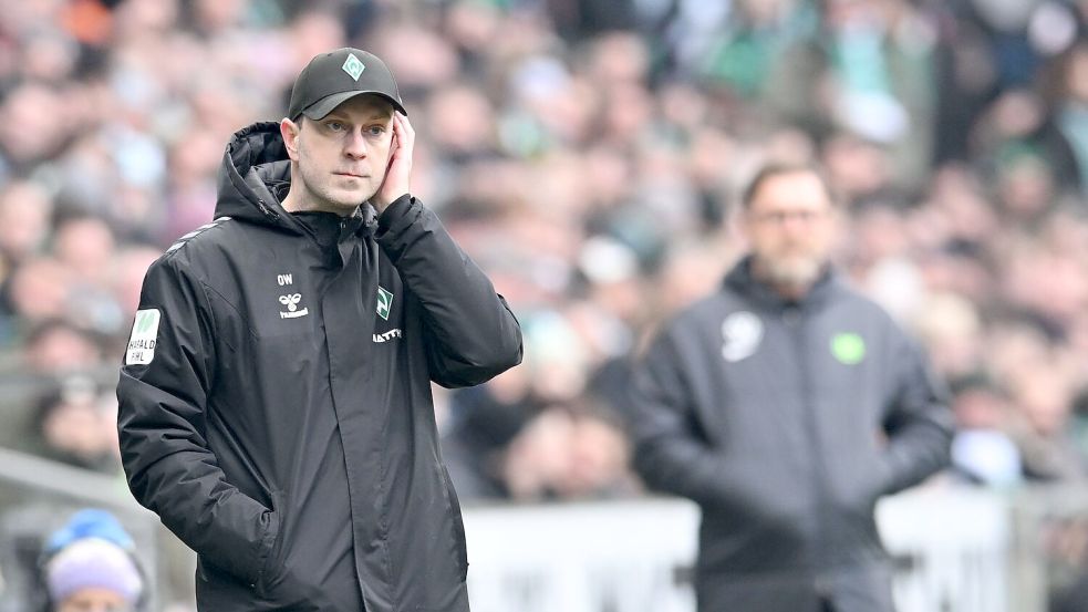 Ole Werner kann mit Werder Bremen einfach nicht mehr gewinnen. Foto: Carmen Jaspersen/dpa