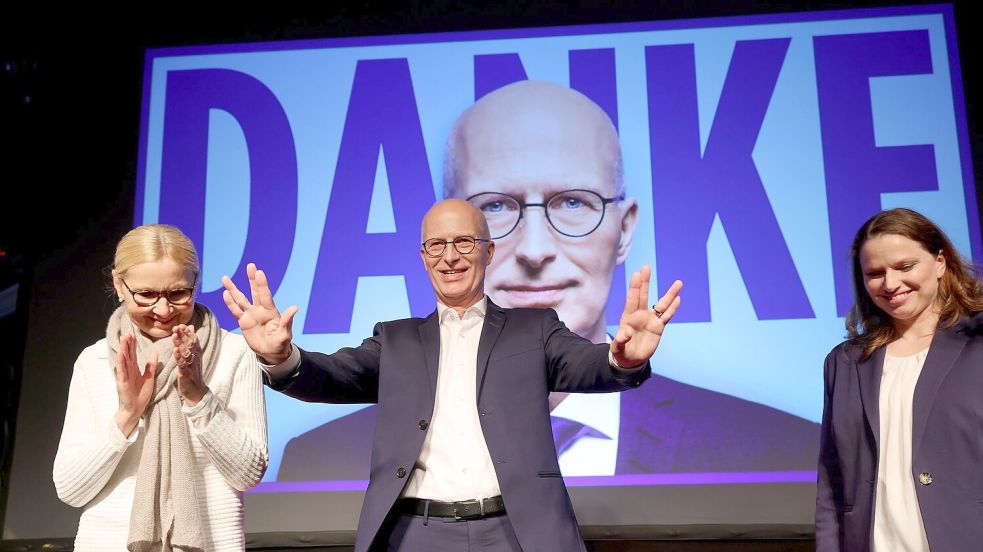 Peter Tschentscher kann nach dem Sieg seiner SPD bei der Bürgerschaftswahl auch die nächsten fünf Jahre Hamburgs Erster Bürgermeister bleiben. Foto: Christian Charisius/dpa