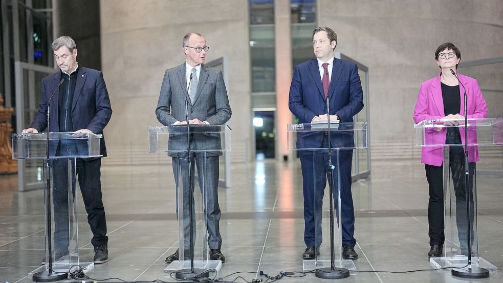 Nach drei Sondierungsterminen steht eine Einigung in Finanzfragen. Foto: Kay Nietfeld/dpa