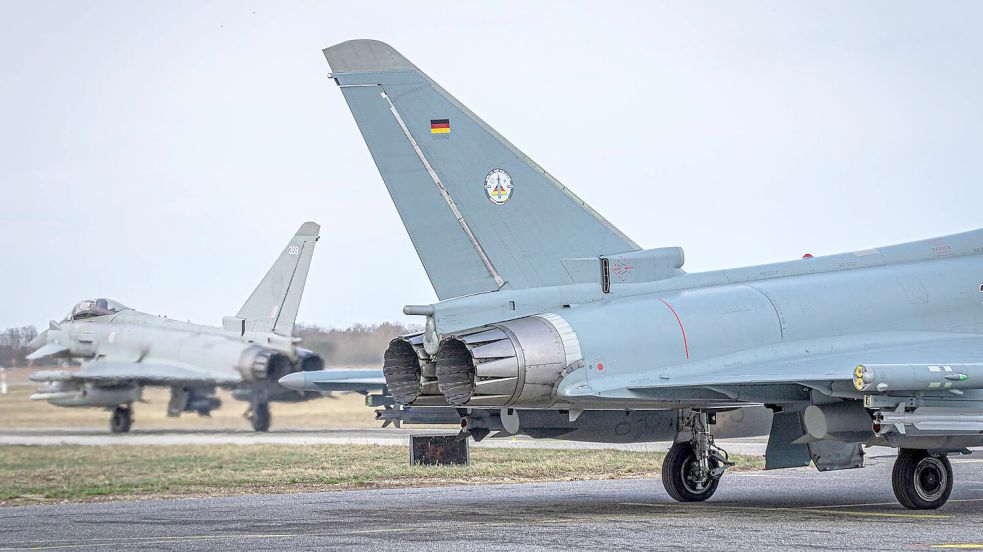 Eurofighter aus Deutschland und Großbritannien auf dem Luftwaffenstützpunkt Ämari in Estland. Symbolfoto: Bundeswehr/Maurice Heck