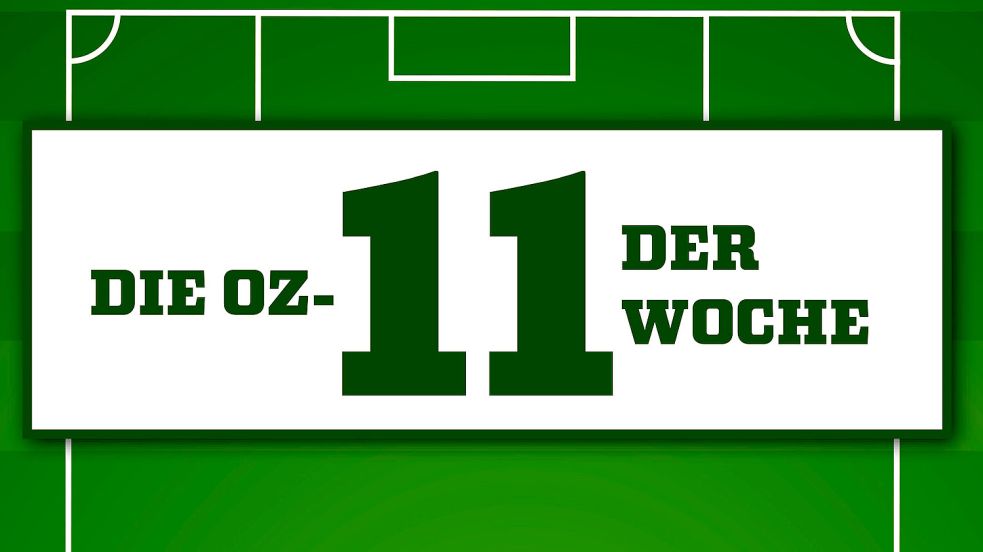 Ein Joker brillierte in der Ostfrieslandliga derart, dass er es in die „Elf der Woche“ schaffte. Grafik: Will/Kreation