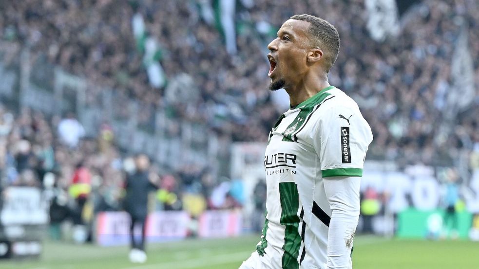 Alassane Pléa war der überragende Spieler bei Gladbach. Foto: Carmen Jaspersen/dpa