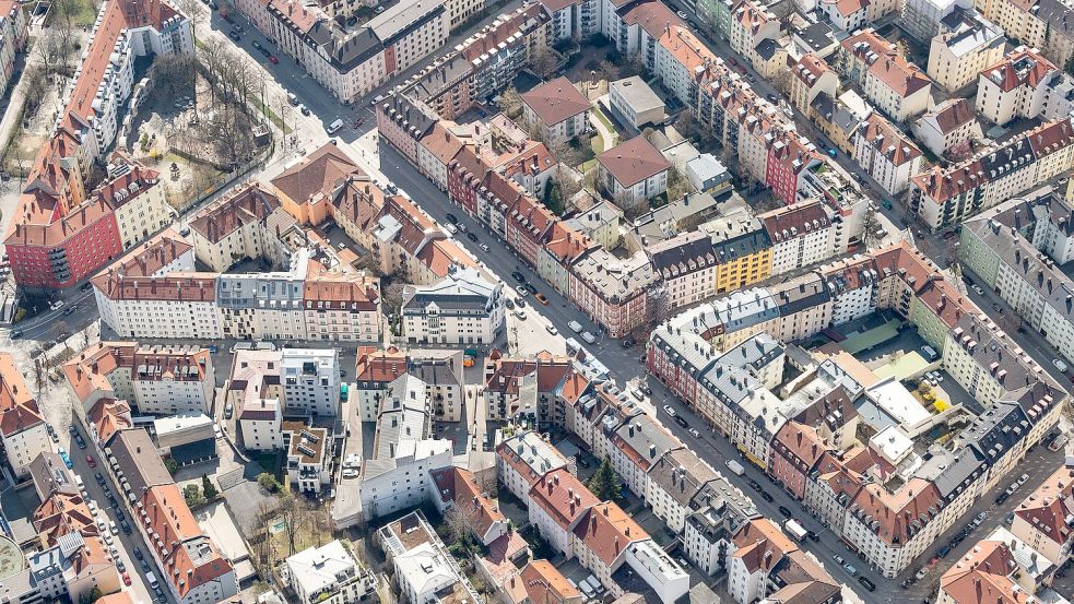 Innenstand von München: In der bayerischen Landeshauptstadt sind die Mieten in Deutschland am höchsten. (Archivbild) Foto: Sina Schuldt/dpa