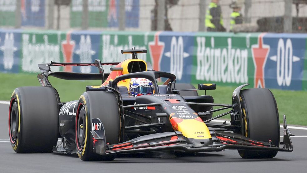 Ohne Chance auf einen Podiumsplatz: Weltmeister Max Verstappen. Foto: Alex Plavevski/Pool EPA/AP/dpa