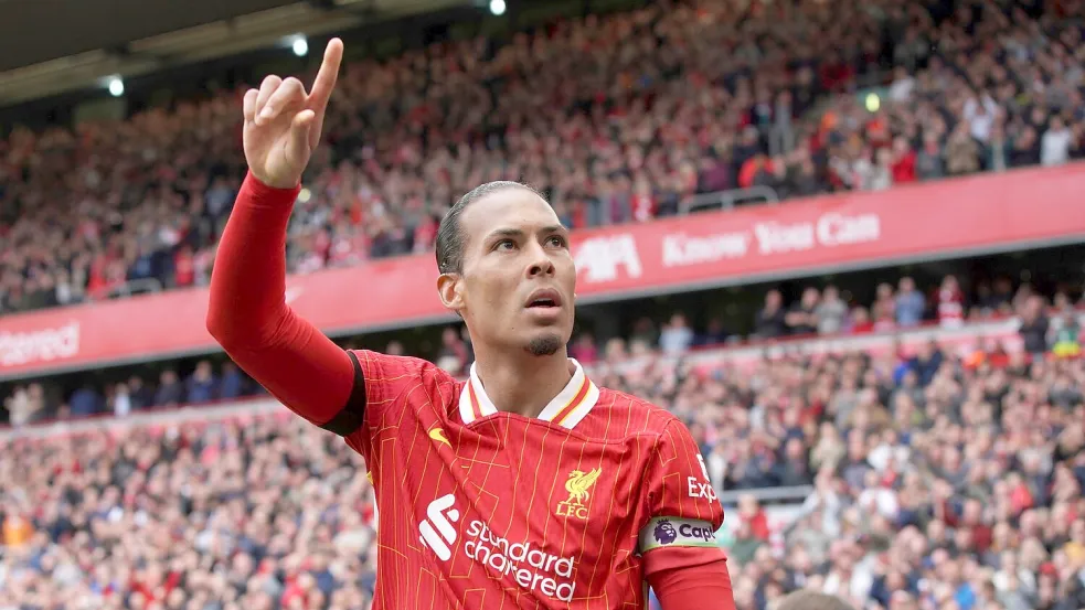 Virgil van Dijk bleibt zwei weitere Jahre in Liverpool. Foto: Ian Hodgson/AP/dpa